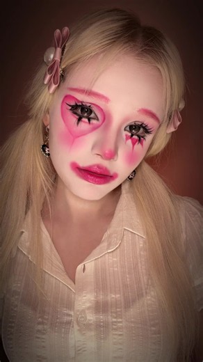 Clown Makeup Tutorial 🤡 Super easy did it with literally two colors #clownmakeup #clownmakeuptutorial #halloweenmakeup #halloweenmakeupideas #halloweenmakeuptutorial