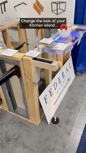 Swap Kitchen Island brace in seconds for a new look…🧲