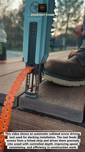 Automatic Deck Screw Tool in Action | Fast & Precise Decking #Construction #Tools #Decking