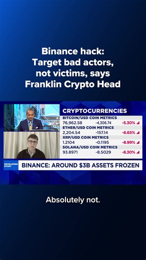 Binance Hack: Target bad actors, not victims, says Franklin Crypto Head