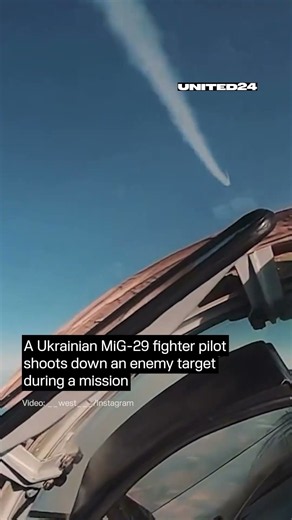 Ukrainian MiG-29 Pilot Shoots Down Enemy Target During Mission #warinukraine