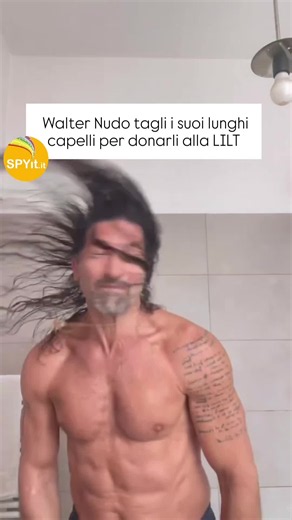 La rinascita di Walter Nudo. L'attore ha tagliato i suoi capelli per donarli alla LILT di Genova (Lega Italiana per la Lotta ai Tumori), contribuendo così alla realizzazione di parrucche destinate a chi sta affrontando cure oncologiche.