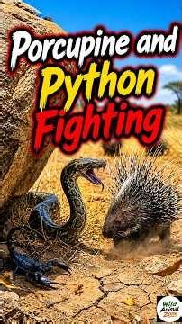 Porcupine vs Python Fighting 😱 Deadly Wild Animal Battle | #shorts #python #porcupines #wildlife