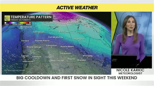 Big cooldown and first snowfall in sight heading into the long weekend