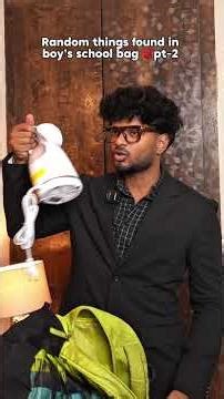 Random things in boy’s school bag 🎒 #shortsfeed #comedy