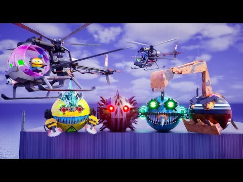 PACMAN ROBOTS VS CARTOON CAT ROBOTS #monsterpacman #robotpacman #pacmanvspacman