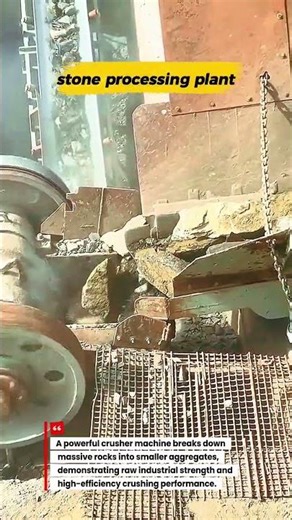 Crusher Machine Shredding Massive Rocks | Industrial Power