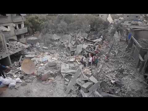 Residents return to find their homes destroyed by Israeli strikes in central Gaza