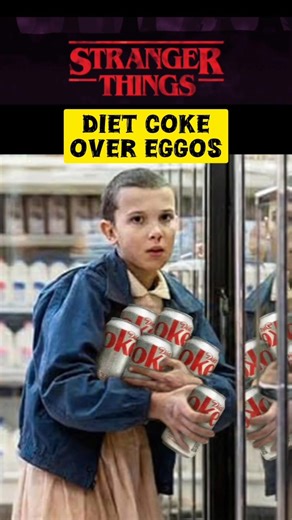 Eleven's new favorite - Diet Coke! #strangerthings #janehopper #shorts