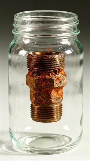 Rust Breaking Down in Clear Water #rustremoval #chemical #satisfying #viral #asmr