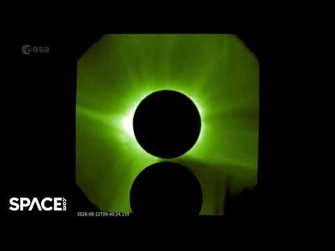 Solar eclipse shadow and more seen from space by satellites