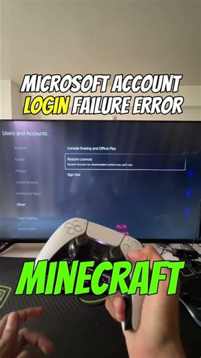 How to Fix Minecraft PS4/PS5 Microsoft Account Login Failure Error