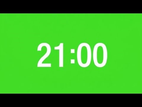 21 Minute Countdown Green Screen | 1260 Seconds Timer Chroma Key | Free Editing Asset | 4K