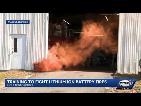 Moultonborough firefighters train on fighting battery fires