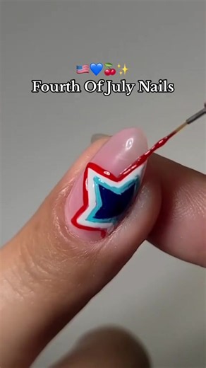 Fourth of July Nails: Easy Cherry & Star Nail Art