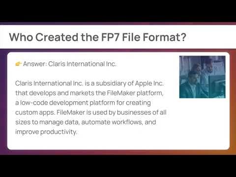 Opening FP7 Files (FileMaker Pro 7.0)