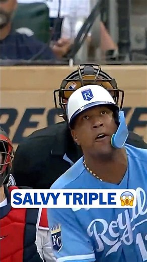 Salvador Perez legs out his first triple since 2022 💨