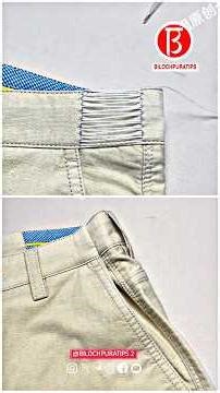 The waistband was too big, so it was easily altered by pulling the seam.