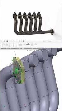 SolidWorks Exhaust Manifold Design | 6 Pipe Exhaust Header | Step by Step Tutorial #SolidWorks