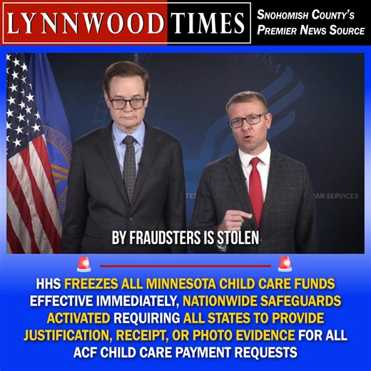 🚨BREAKING: Effective Immediately, HHS Freezes ALL Minnesota Child Care Funds, Nationwide Safeguards Activated Requiring ALL States to Provide Justification, Receipt, or Photo Evidence for ALL ACF Child Care Payment Requests In a press statement released today, HHS Deputy Secretary Jim O'Neill, alongside Assistant Secretary Alex Adams who oversees the Administration for Children and Families (ACF), announces the immediate freeze of all federal child care payments to Minnesota and nationwide acti
