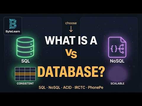 What is a Database? SQL vs NoSQL Explained | System Design Basics