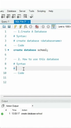 How to create a database MySql| Part 3|Create a Database in 60 Seconds! ⚡#sql #shorts #datascience
