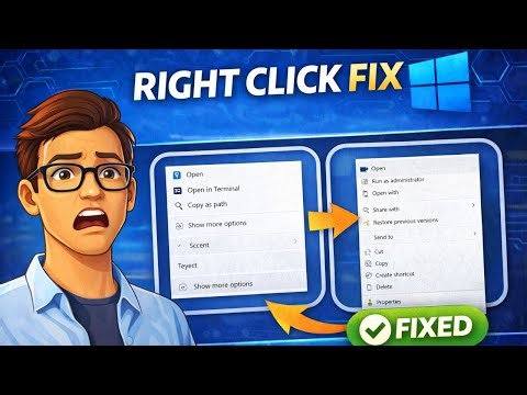 Fix Windows 11 Right-Click Menu (Classic Menu Back)