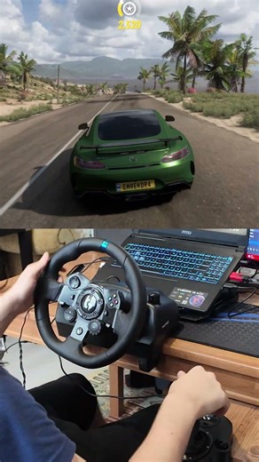Driving Mercedes-AMG GT R with Logitech G923 & Shifter | FORZA HORIZON #forzahorizon5 #logitechg923