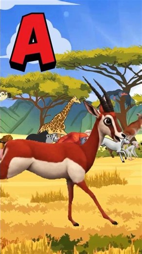 ABC Colorful Safari Animals Song🌈 Red, Blue, Yellow & Green❤️ Learn Letters, Colors & Animal Sounds🦁