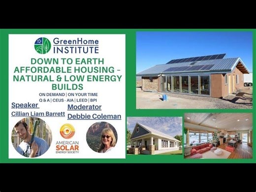 Down to Earth Affordable Housing – Natural Low Energy Builds | Brett Little