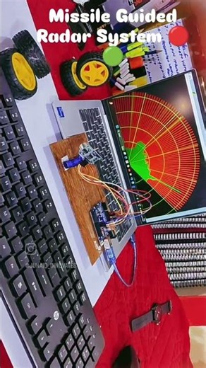 🚀 Mini Radar System 📡Real-time object detection using Ultrasonic Sensor #RadarSystem #IoTProjects 🚀