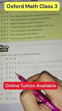 Oxford Math Class 3 | 4 digit numbers using Place Value Table | Number to words | Class 3 Maths