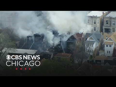 Breaking News: CBS Skywatch live above crews battling fire on West Side | CBS News Chicago