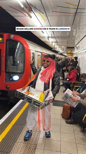 Bihari selling samosa in london trains #trending #reels