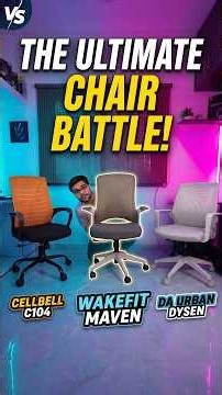 Wakefit Maven vs CellBell C104 vs DA URBAN Dysen: Best Chair Under ₹5K? 🪑