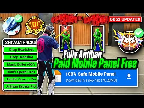 Free Fire Panel OB53 💀 Free Fire Mod Menu 100% Safe 😈 Free Fire Hack Safe || #freefire 