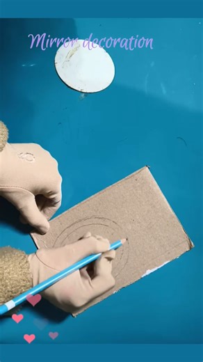 Satisfying mirror 🪞 decor| Diy Mirror Art@CrafterAnam I#shorts #diy #handmade #trending #viral