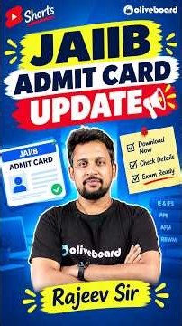 JAIIB Admit Card Update! 📢 #jaiib2026 #admitcard #update #oliveboard
