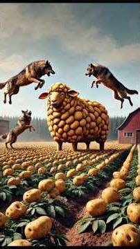 Wolf attack in the sheep and farmer help the sheep 🐑 #sheep #wolf #farmer #ai #farm #kindness