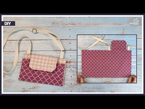 DIY Walking Crossbody Bag with 3-pockets, very easy making