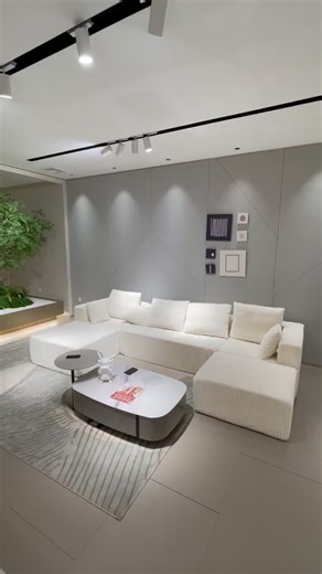 ModMood Velvet Sofa Cloud Sectional Couches for Living Room Modular 133X70 Inch Plush Corduroy U-Shaped Floor Couch Set with Deep Seat Chaise Ottoman No Assembly Required Oversized Futon couches living room family