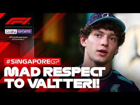 F1 drivers react to Valtteri Bottas' epic bike ride! | Formula 1 Singapore Grand Prix 2026