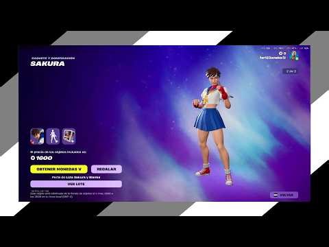 [PC] Fortnite (Showcase/Customize-Costume) Skin-View "Sakura Kasugano/Street Fighter"