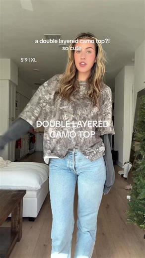I love camo and double layering this top is perfect | tops