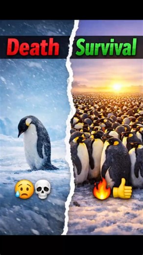 How Penguins Survive -60°C Temperatures! 🧊 #facts #penguin #antarctica #freezing