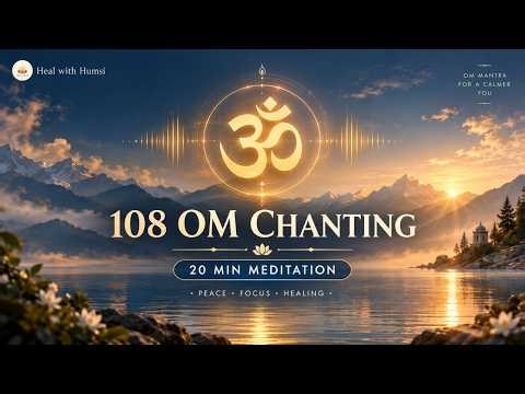 Om Chanting 108 Times for Deep Meditation & Focus 🕉️ | 20-Min Powerful AUM Healing