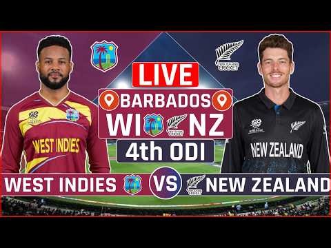 West Indies vs New Zealand 4th ODI Live Score | WI vs NZ 4th ODI Live Audio Commentary
