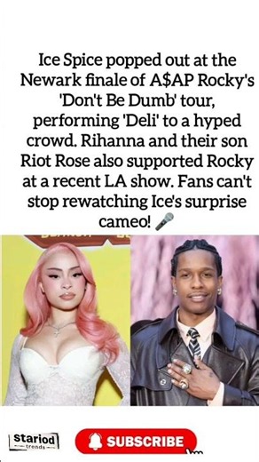 Ice Spice Surprises Crowd at A$AP Rocky's Tour Finale! 🍊🎤 #shorts #IceSpice #ASAPRocky