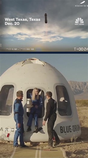 Michaela Benthaus, a 33-year-old from Germany, became the first wheelchair user to go to space, after launching off with Jeff Bezos' company Blue Origin. | NBC News