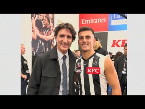 Justin Trudeau ditches Essendon after Collingwood’s win in Melbourne